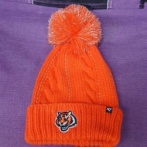 NFL Orange Knit Beanie with Pom-Pom